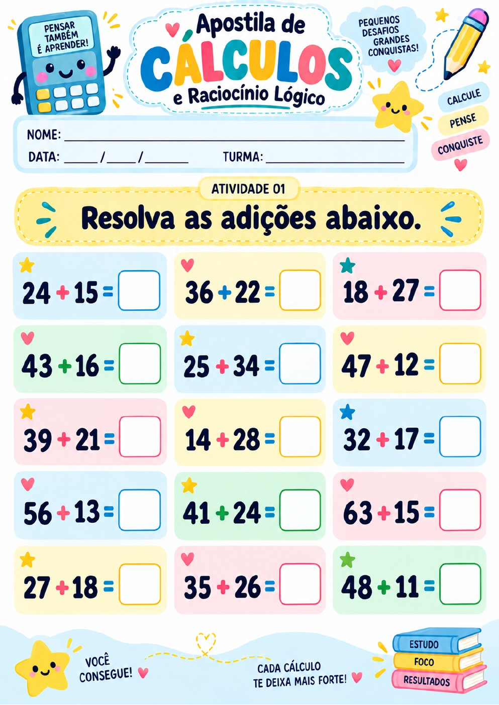 Prévia real do Bônus 2 - Cálculos e Raciocínio Lógico